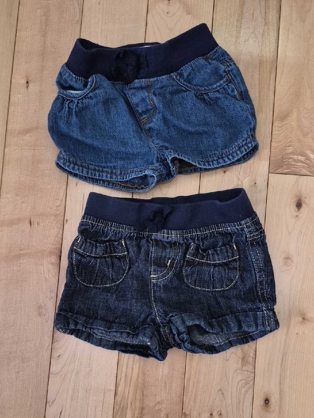 Girls 12-18m The Children's Place Denim Pull-On Shorts Duo